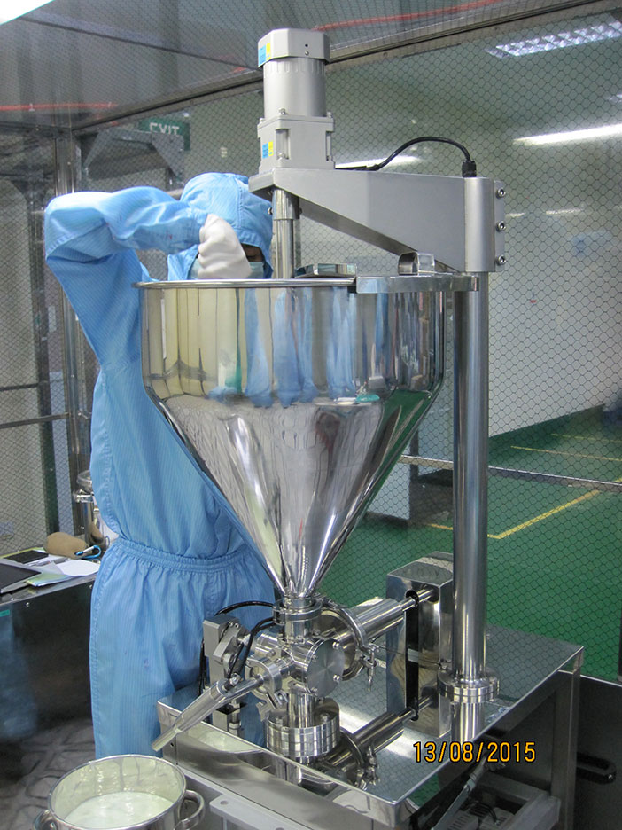 Semi-auto ointment filling machine